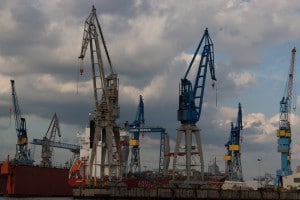 Alte Krananlage im Hamburger Hafen